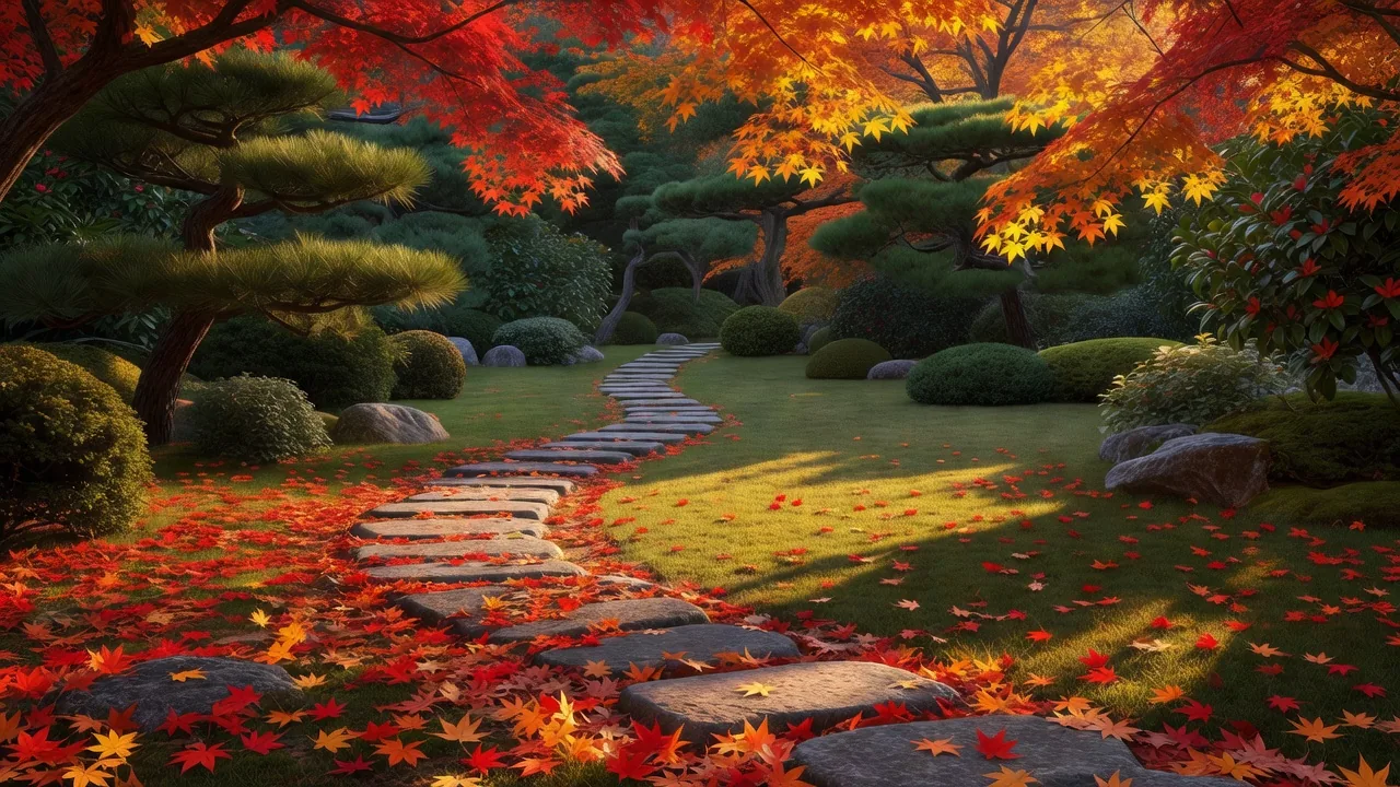 秋の日本庭園
